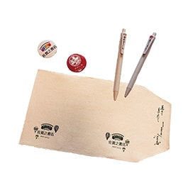 キャンバスブックカバー・ボールペン・缶バッジ