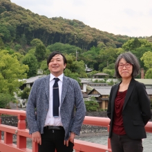 今村翔吾×澤田瞳子先生【物語る 京の一二〇〇年】取材の様子(京都新聞さん)