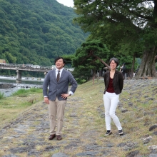 第三回 今村翔吾×澤田瞳子先生【物語る 京の一二〇〇年】取材の様子(京都新聞さん)