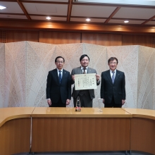 3月15日(火)京都府【みやこの文化賞】を受賞いたしました。