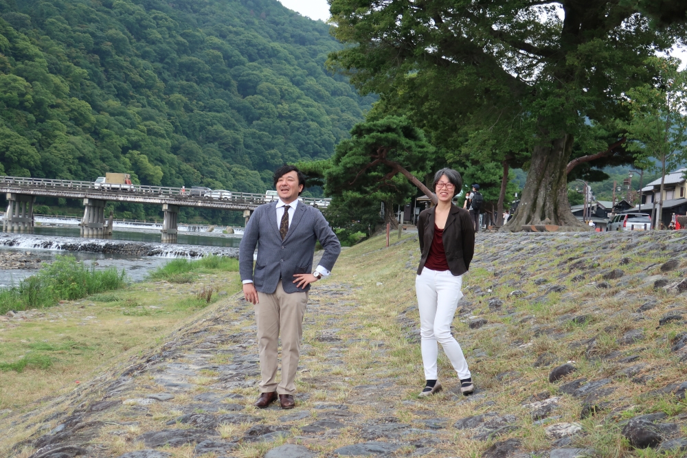 第三回 今村翔吾×澤田瞳子先生【物語る 京の一二〇〇年】取材の様子(京都新聞さん) 写真1